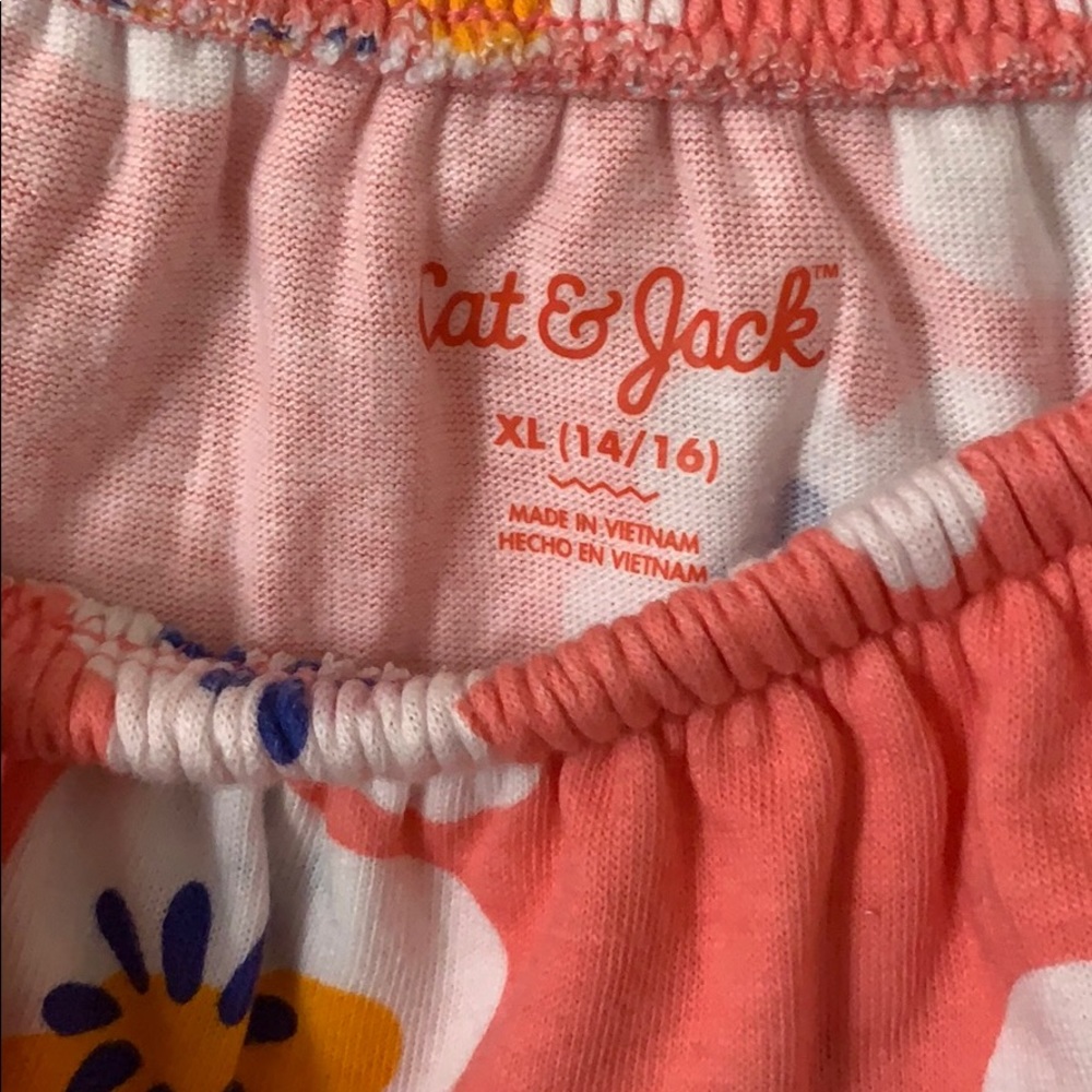Cat and Jack Target coral floral girls dress - Picture 3 of 6